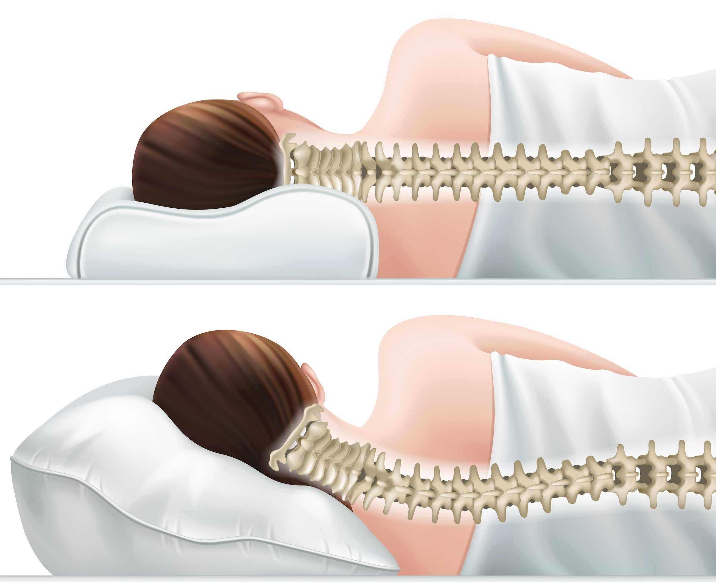 YOOUOOK Cuscino per Il Collo,Cuscino Anti Russamento,Forma di U Collo Cuscino per Migliora Schiena Cervicale Bianco 